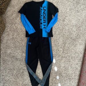 Boys Under Armour dry fit shirt and pants